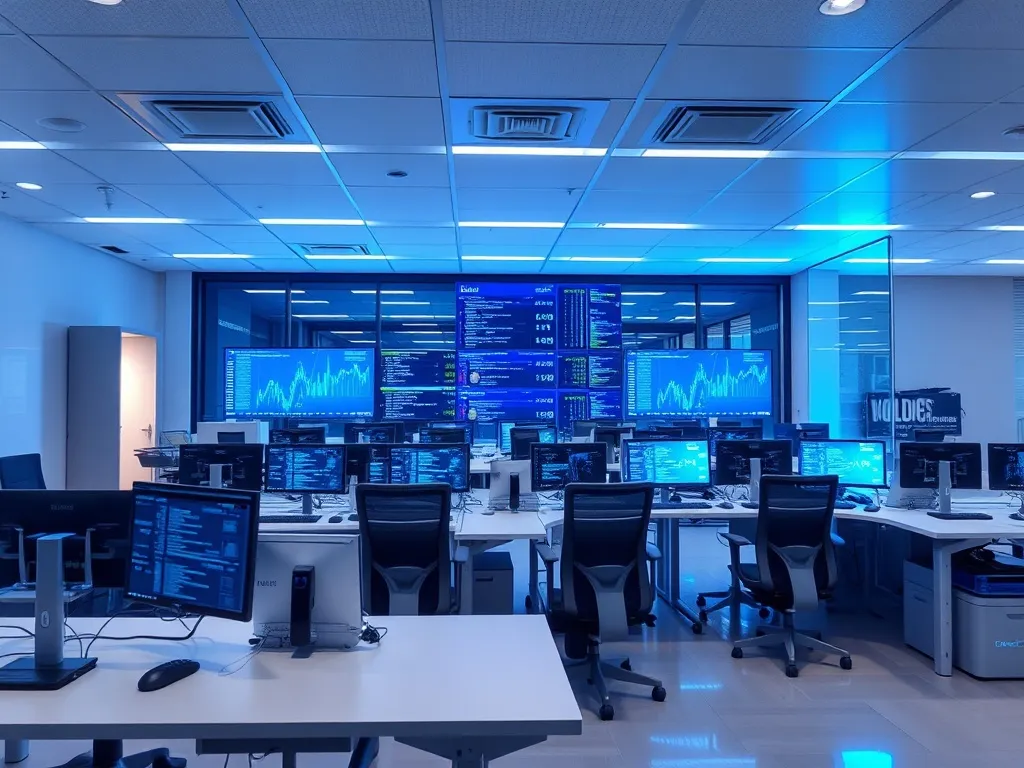 Professional clean high-tech office workspace in Veszprem wi